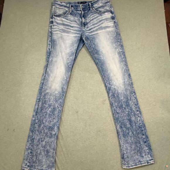 Buckle Other - BKE Jake Jeans Mens 34x36 Blue Acid Wash Straight Leg Denim Casual Modern Y2K